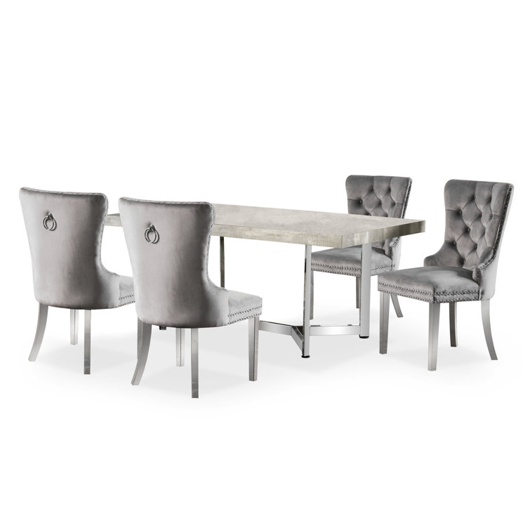 Knocker dining chairs online and table